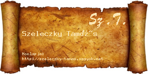 Szeleczky Tamás névjegykártya